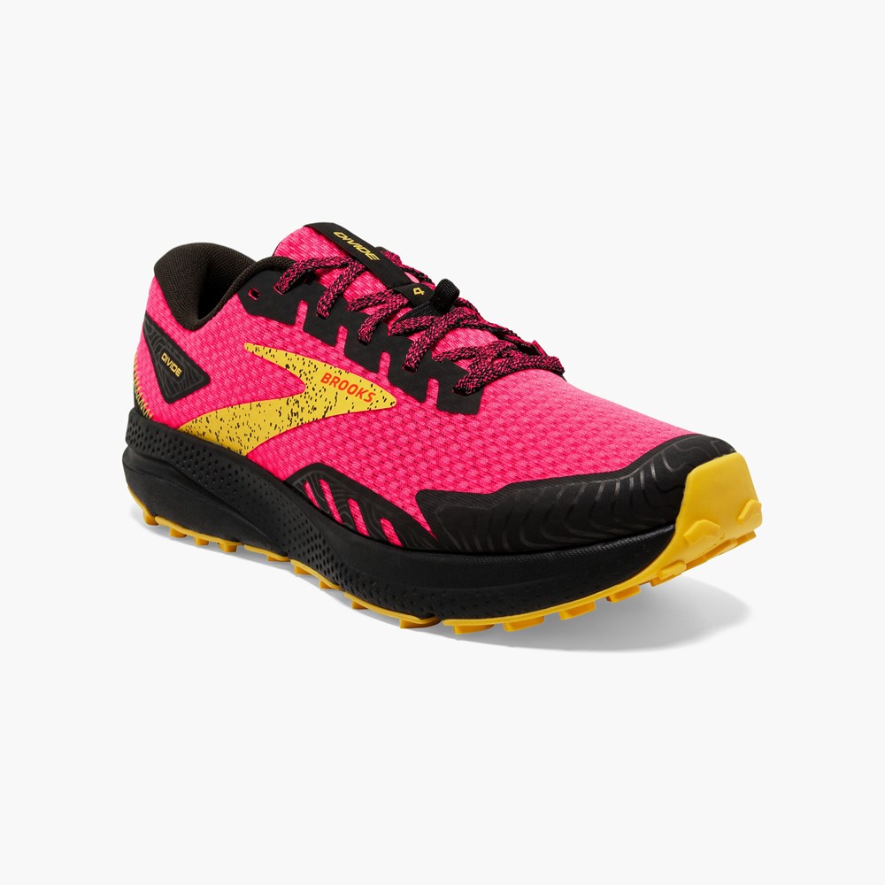 Chaussure Trail Running Brooks Light Trail Divide 4 Corail Noir Femme | ZDV-3448876